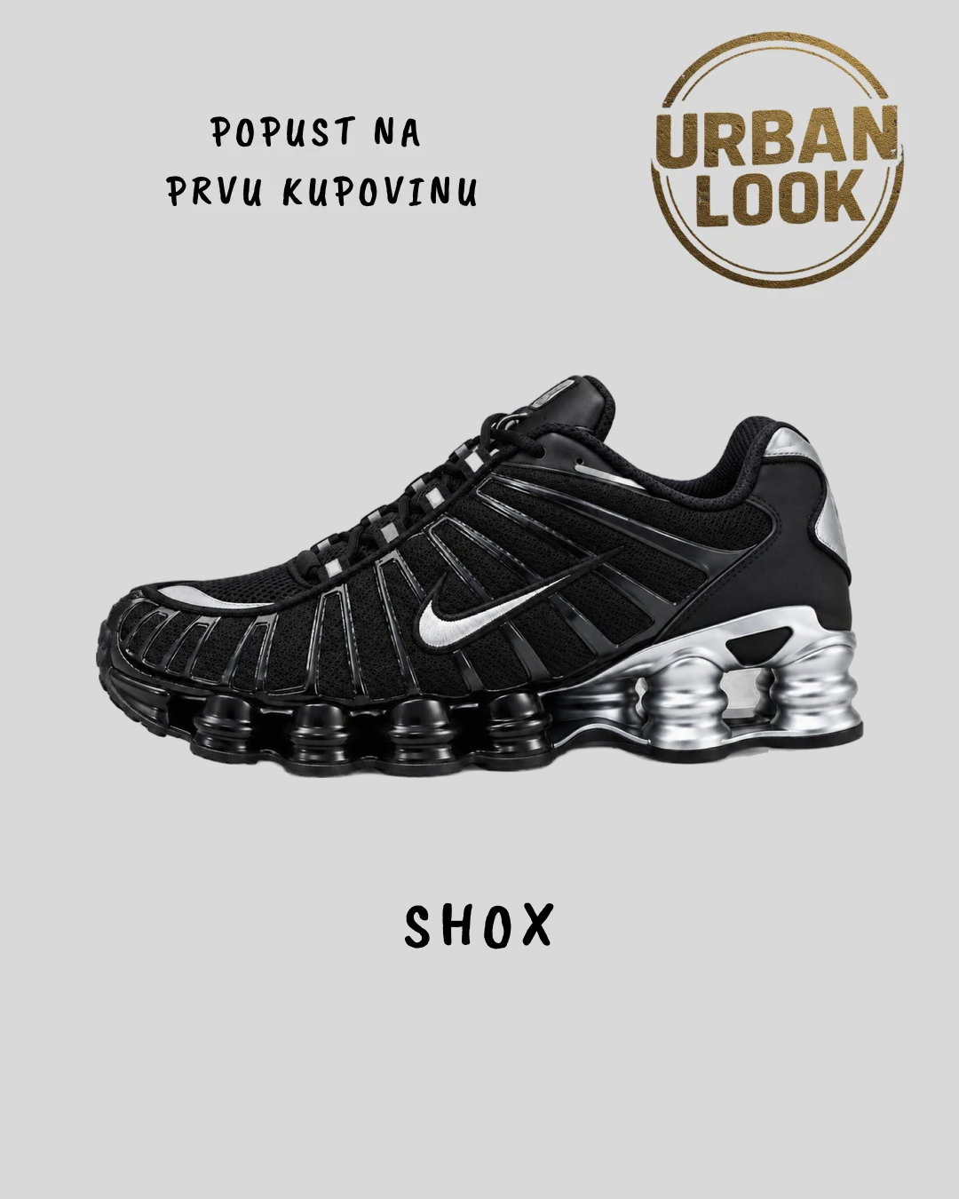 Nike Shox TL "Black Silver" — naslovna