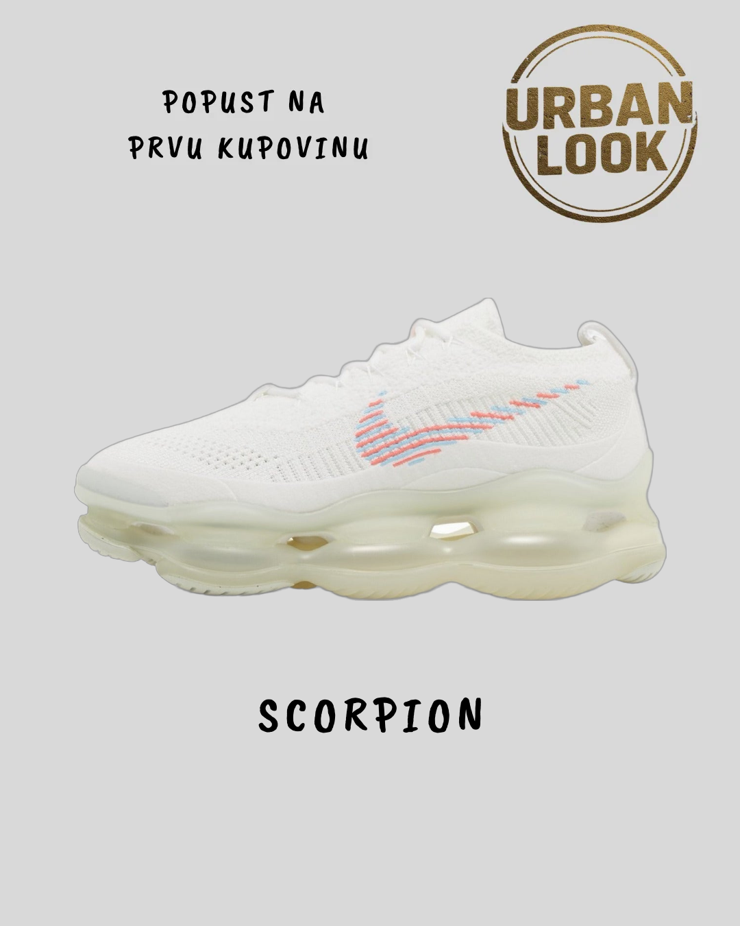 Nike Air Max Scorpion FK (White Coral Blue) — naslovna