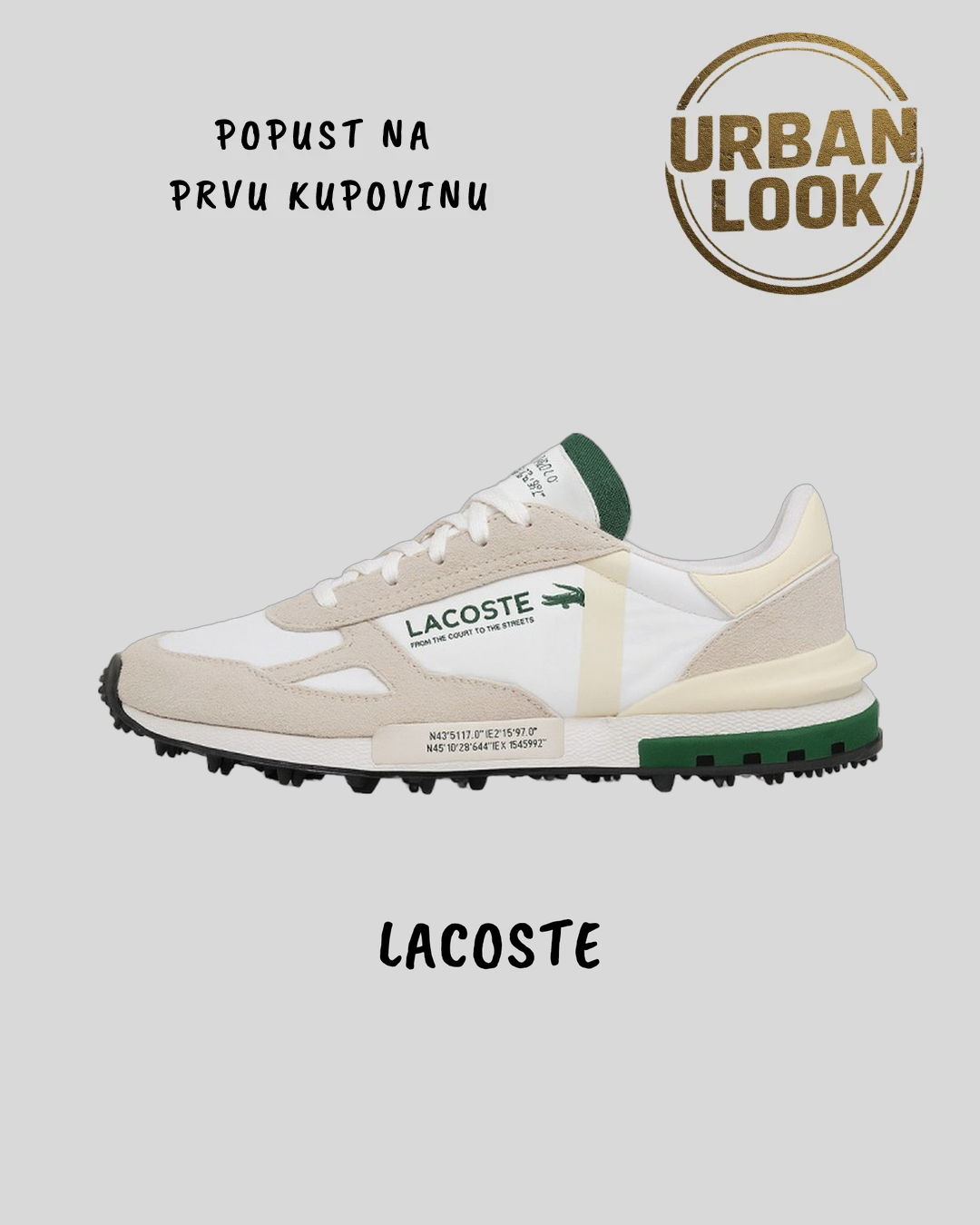 Lacoste L003 2K24 (Off White / Green) — naslovna