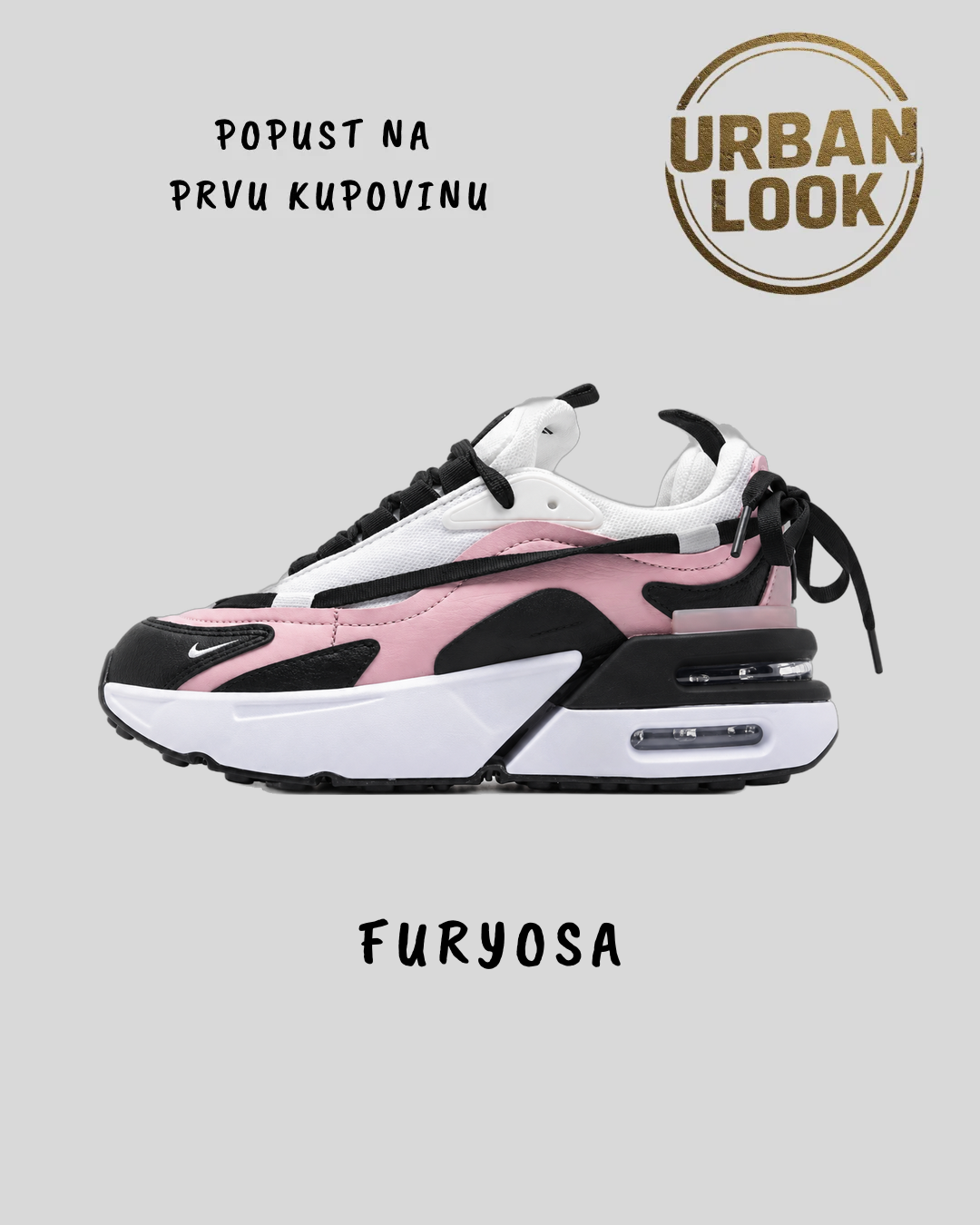 Nike Air Max Furyosa (White Black Pink) — naslovna