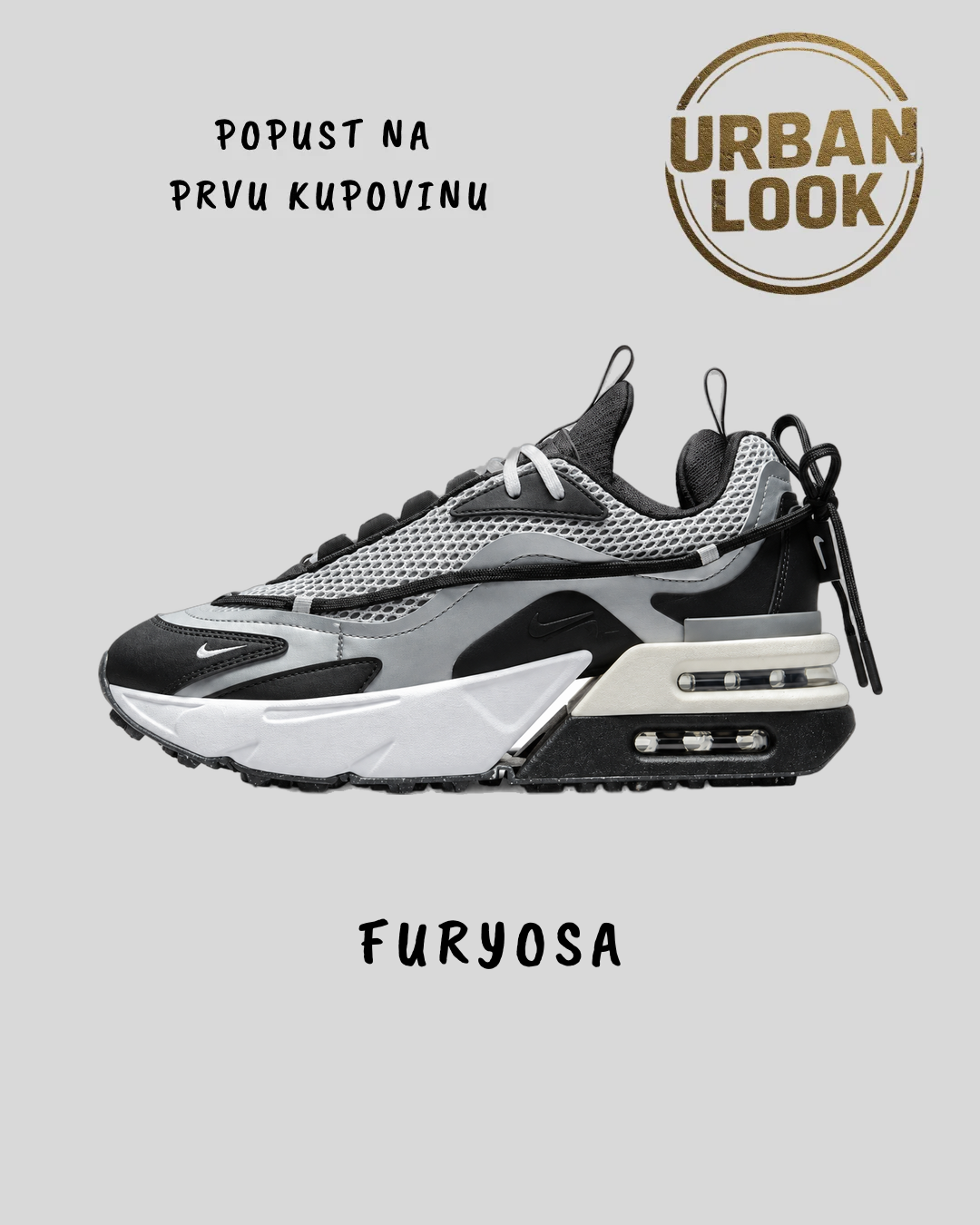 Nike Air Max Furyosa (Black Grey) — naslovna